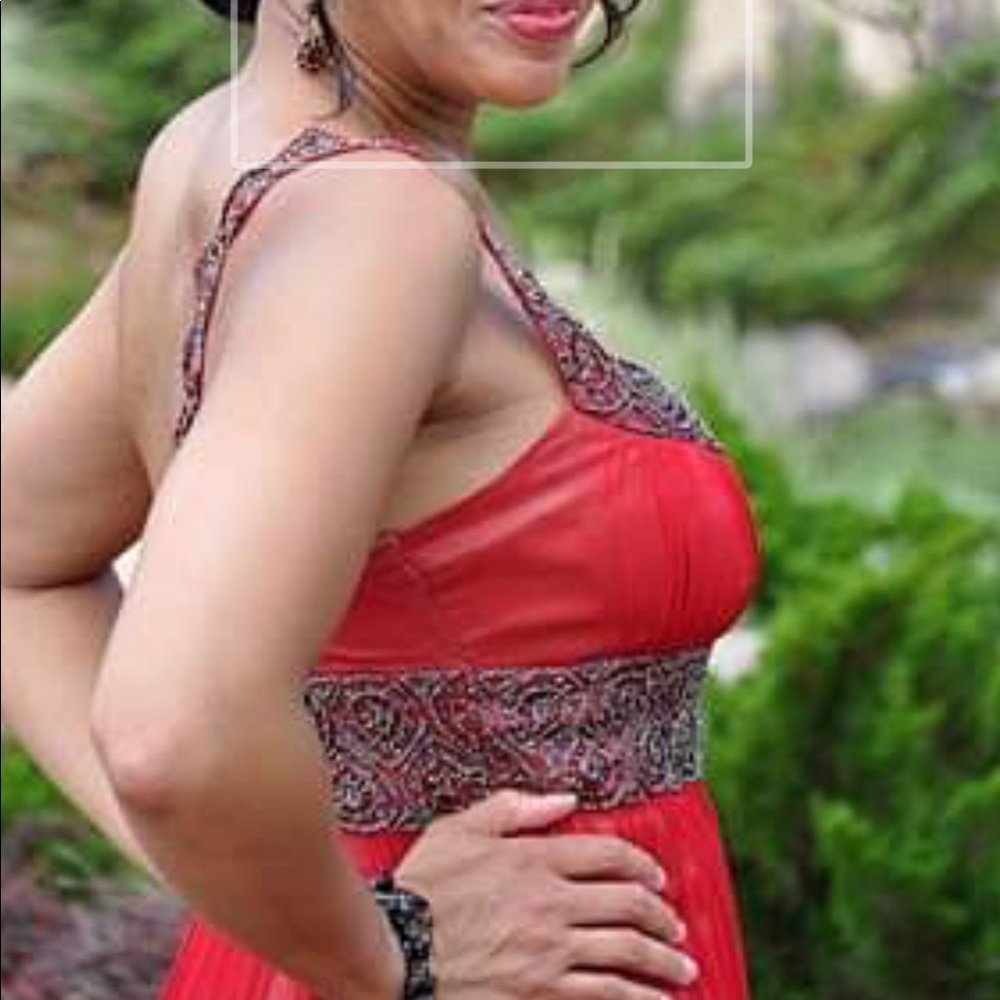 Red dress evening gown. Worn once